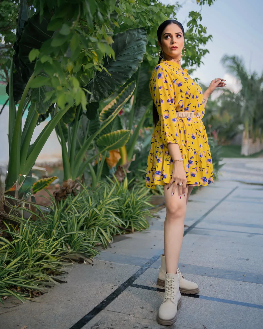 Sreemukhi Super Looks in Short Dress