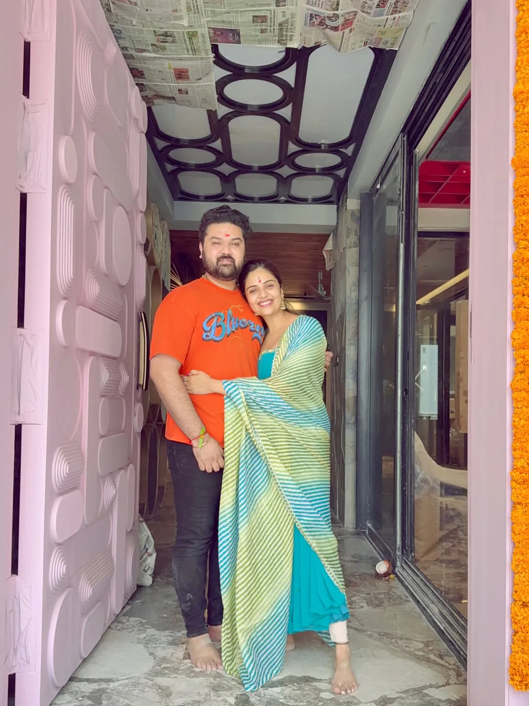 Star Anchor Sreemukhi Perform House Warming Ceremony in Her New Home