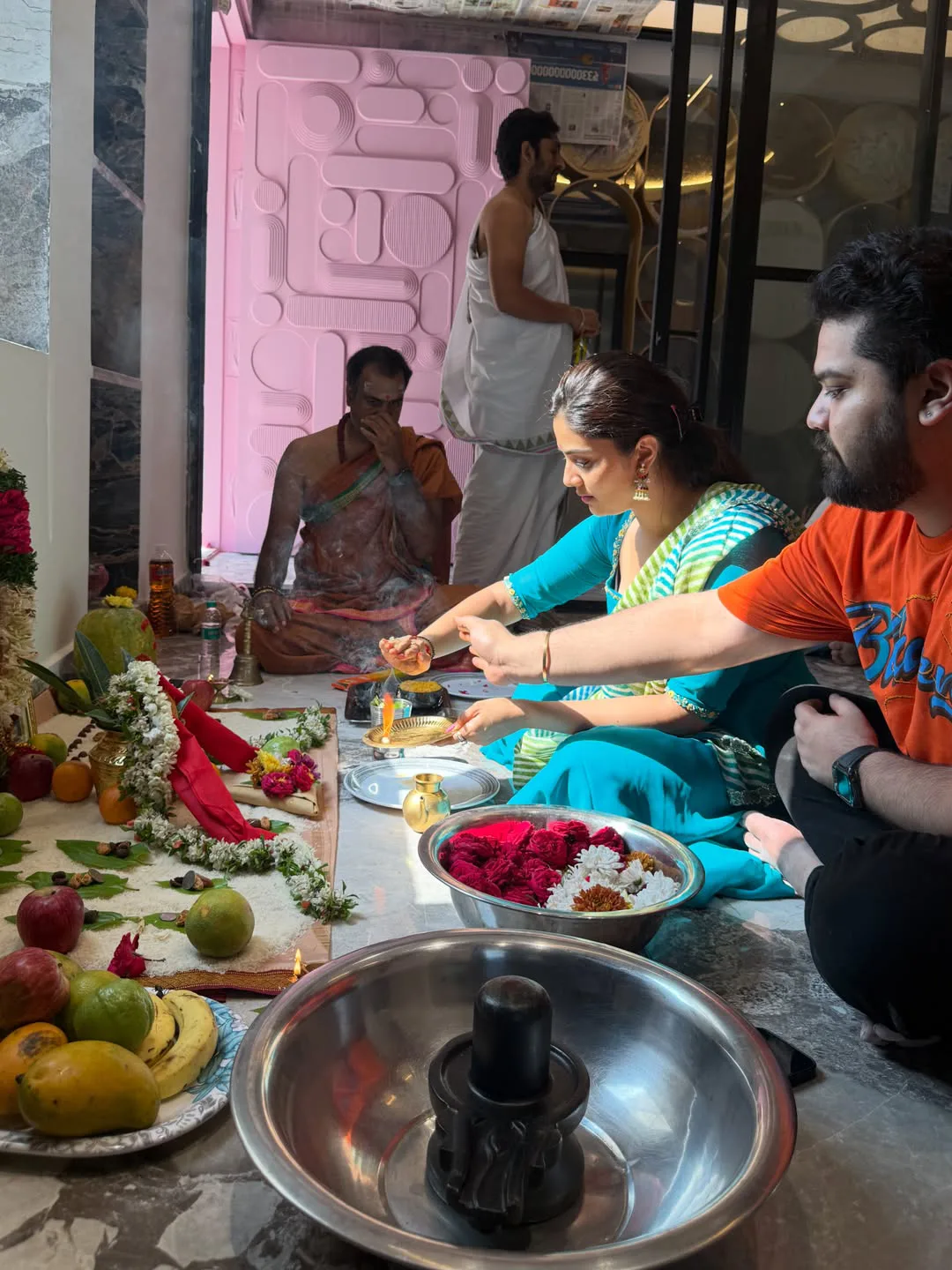 Star Anchor Sreemukhi Perform House Warming Ceremony in Her New Home