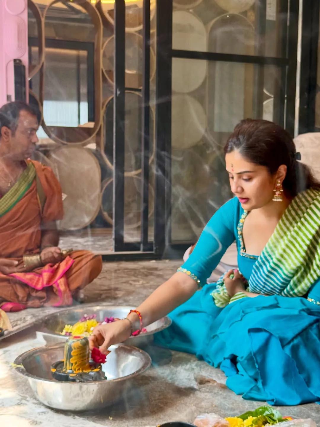 Star Anchor Sreemukhi Perform House Warming Ceremony in Her New Home