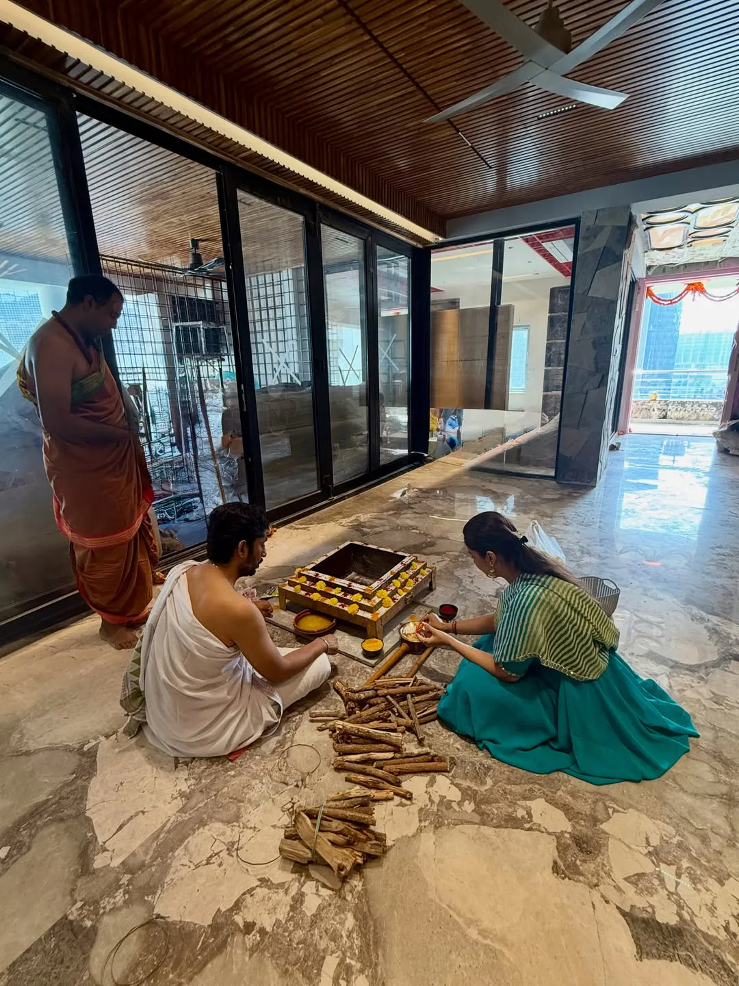 Star Anchor Sreemukhi Perform House Warming Ceremony in Her New Home