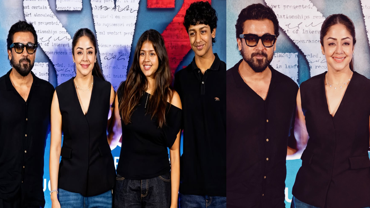 Suriy-Jyothika: జ్యోతిక ‘సిస్టమ్’ స్క్రీనింగ్‌లో సూర్య ఫ్యామిలీ హంగామా.. పిల్లలతో కలిసి సందడి.. ఫొటోలు
