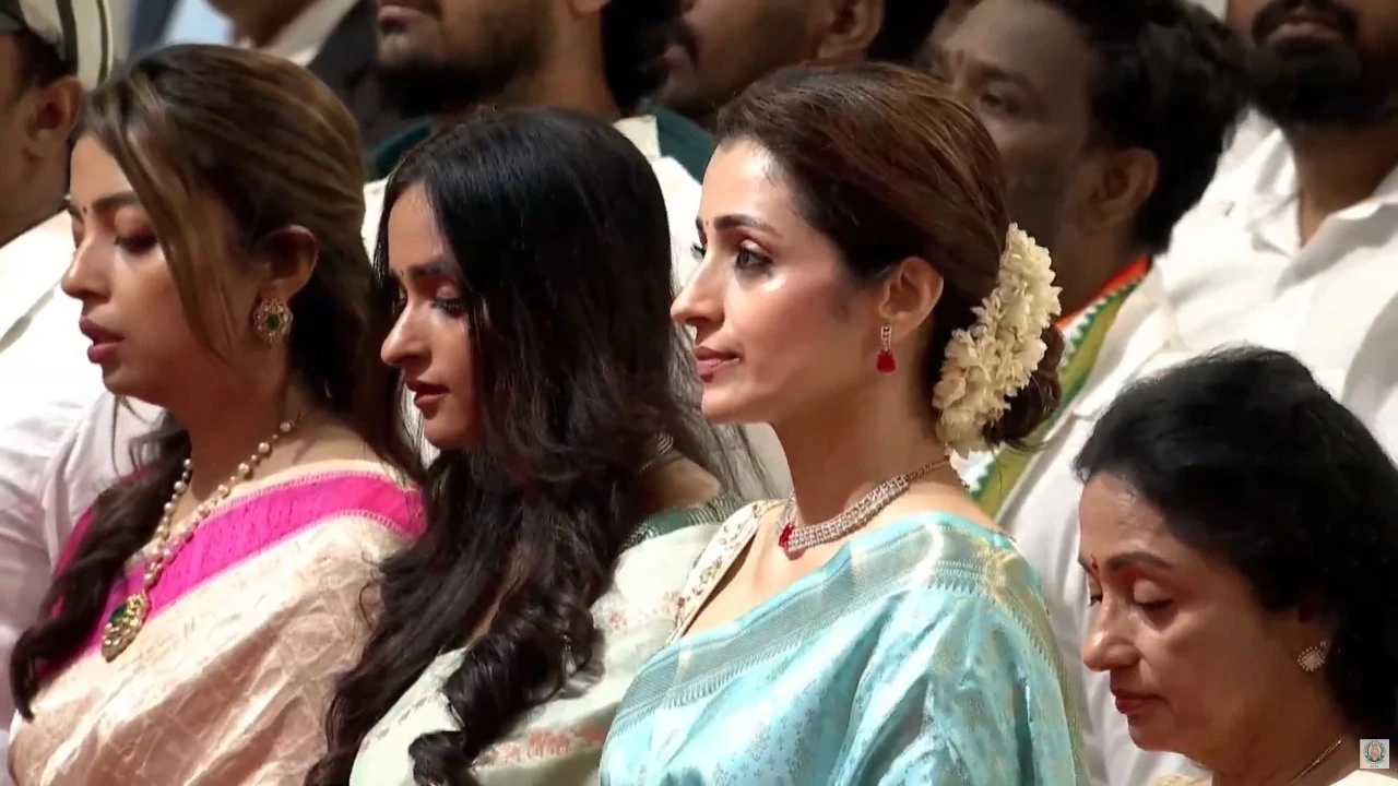 Trisha Appearance in Vijay Oath Ceremony