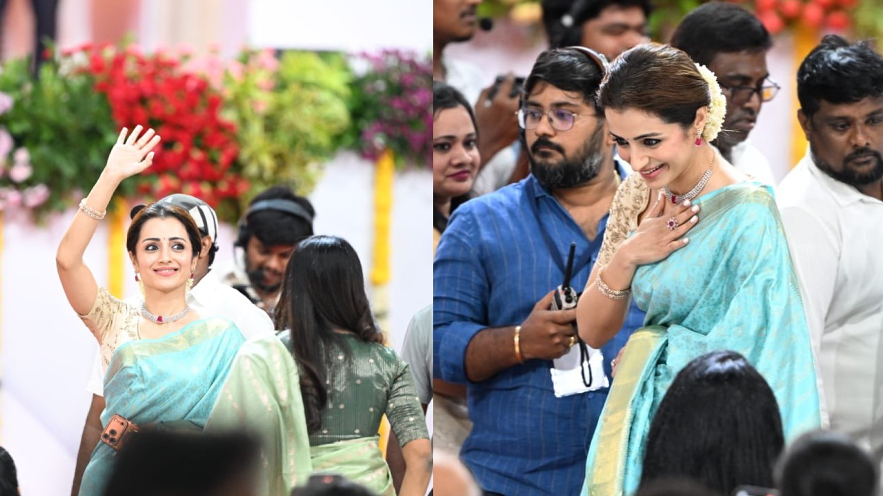 Trisha : విజయ్ ప్రమాణ స్వీకారంలో సందడి చేసిన త్రిష.. ఫొటోలు వైరల్..