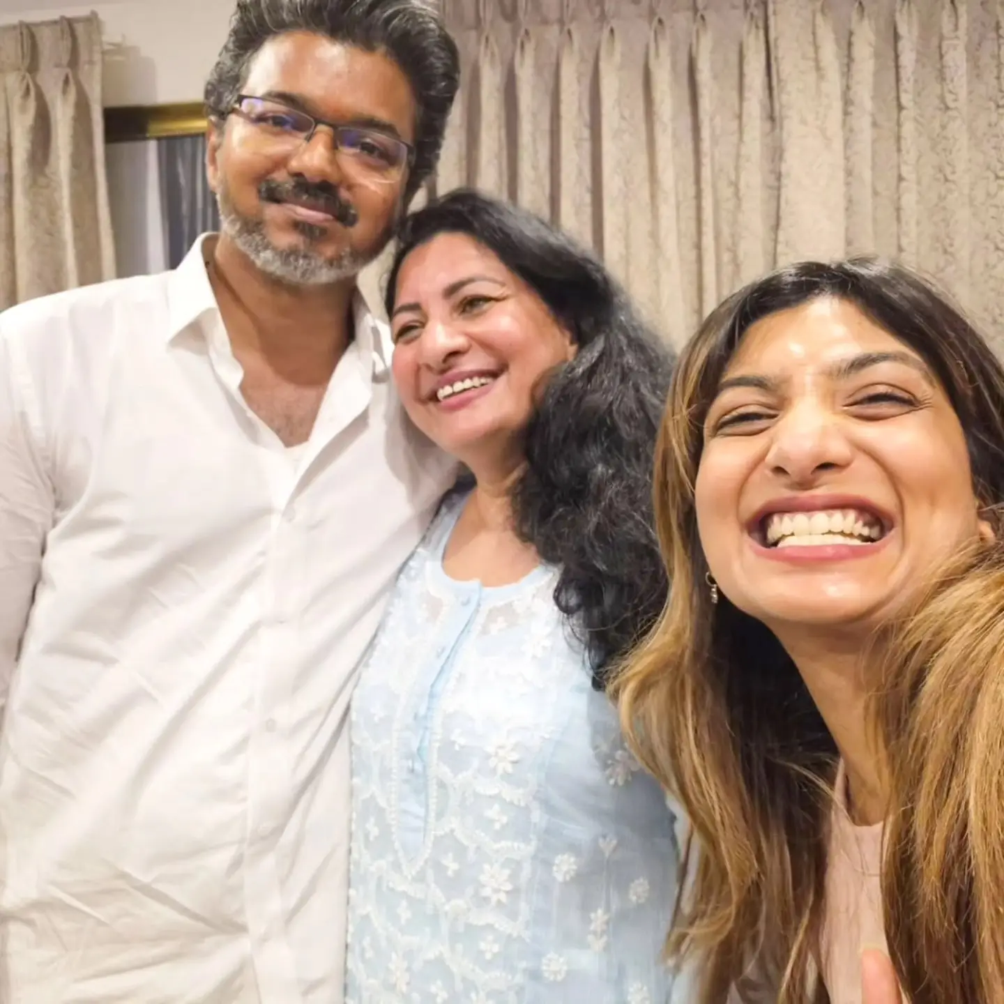 Vijay Enjoying with Family after Winning in Tamilnadu Elections