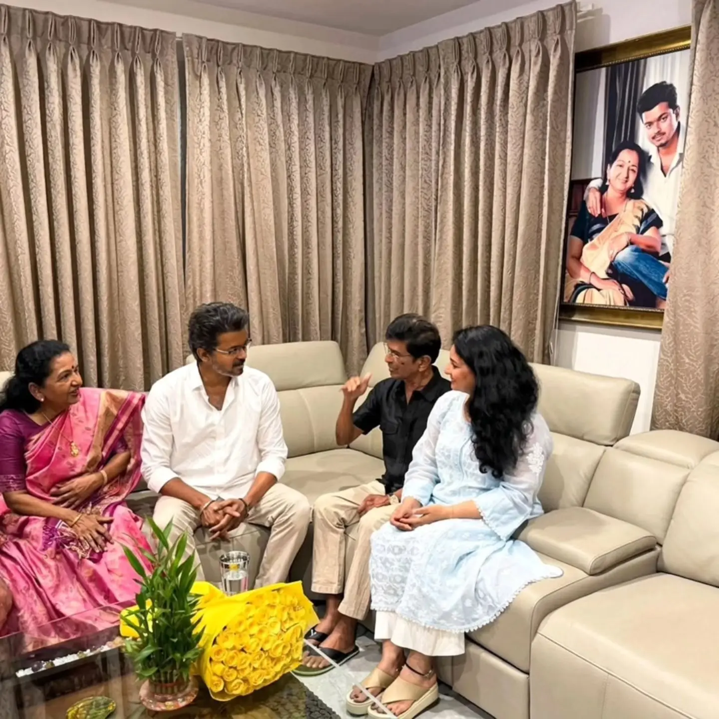 Vijay Enjoying with Family after Winning in Tamilnadu Elections