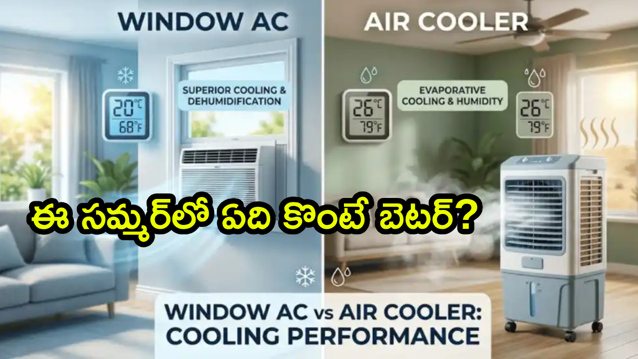 Window AC vs Air Coolers : బాబోయ్ ఎండలు.. విండో ఏసీనా? ఎయిర్ కూలర్? ఈ సమ్మర్‌లో ఏది కొంటే బెటర్? ఫుల్ డిటెయిల్స్