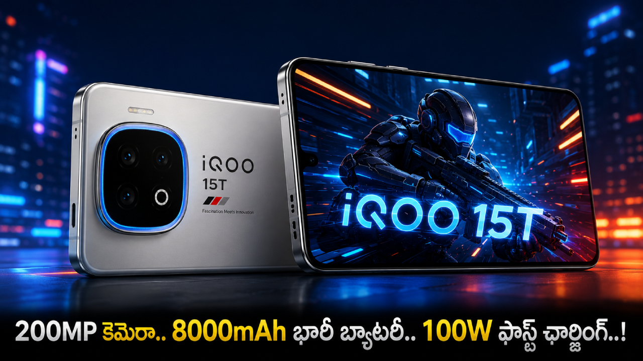 iQOO 15T Launch : కొత్త ఐక్యూ 15T అదుర్స్.. గేమింగ్, ఫొటోగ్రఫీ, బ్యాటరీ బ్యాకప్ అన్నీ ఒకే ఫోన్‌లో!