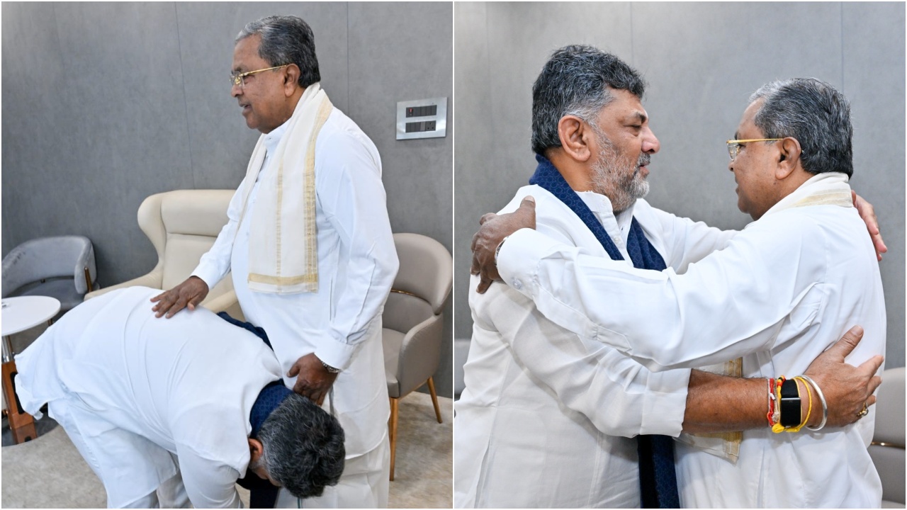 DK Shivakumar – Siddaramaiah : సిద్ధరామయ్య కాళ్లు మొక్కి కౌగిలించుకున్న డీకే శివకుమార్.. కానీ ఈ ట్విస్ట్ ఊహించలేదుగా.. !