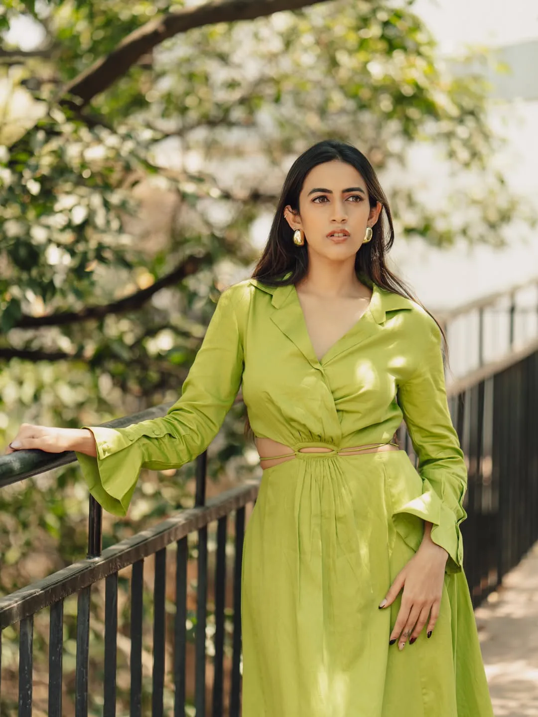 mega daughter niharika konidela latest photos in green dress