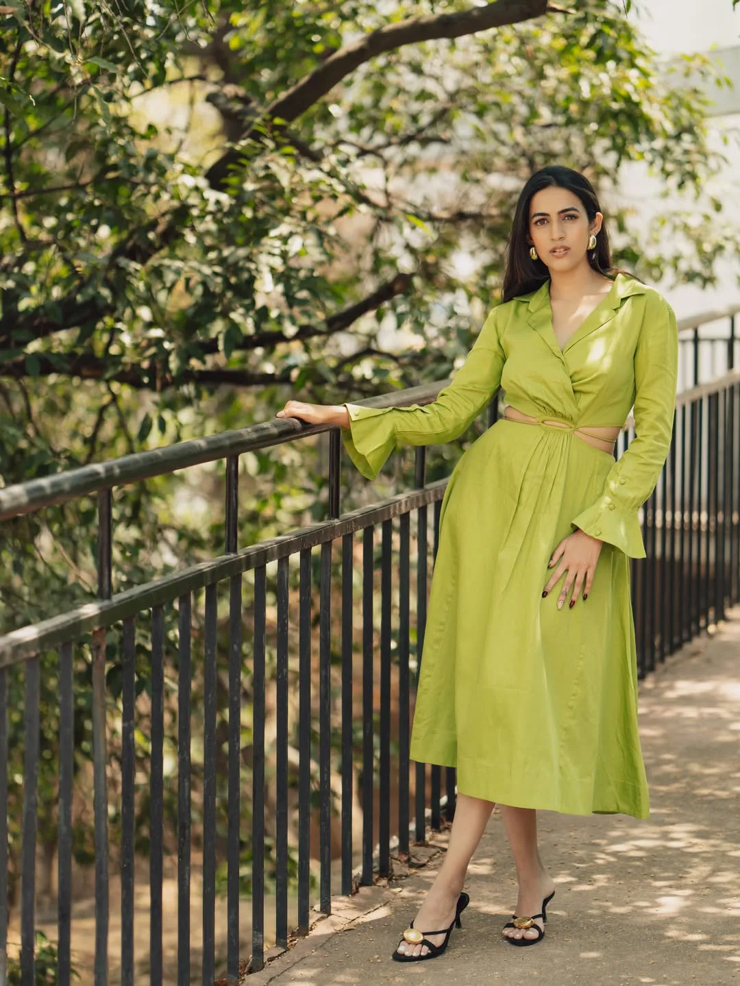 mega daughter niharika konidela latest photos in green dress