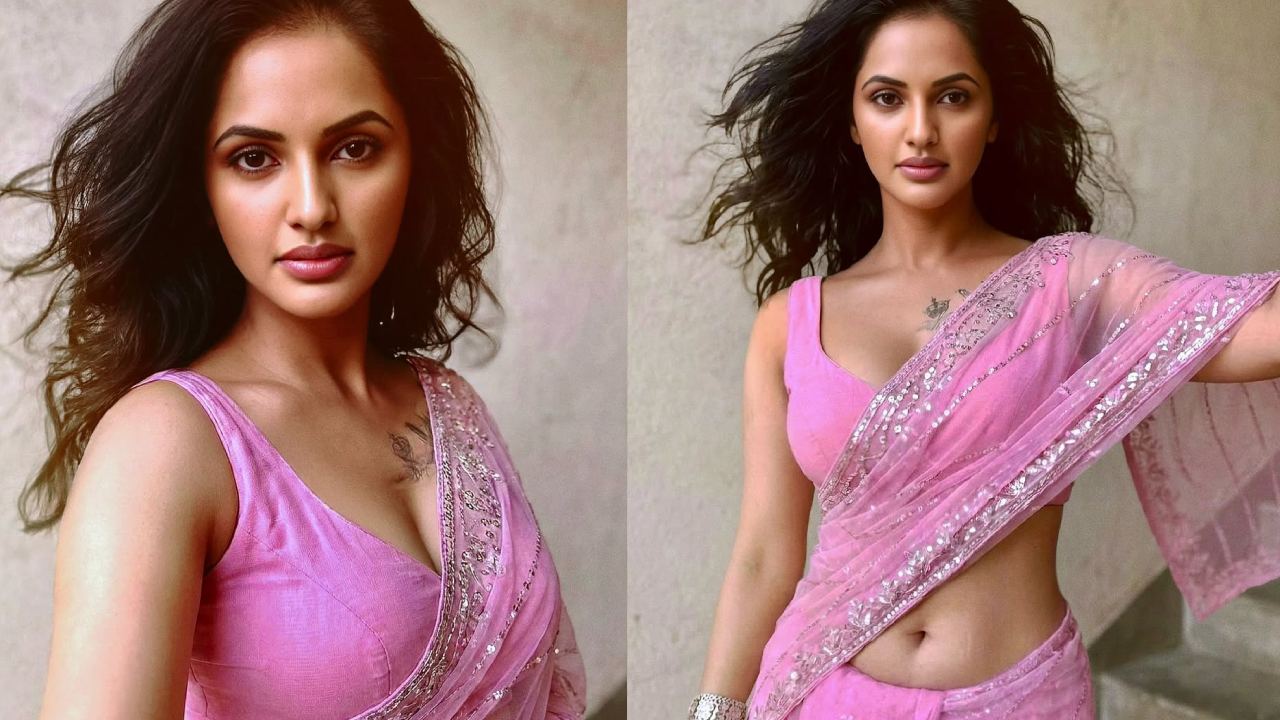 Jyoti Poorvaj: పింక్ చీరలో దేవకన్యలా.. జ్యోతి పూర్వాజ్ నాభి అందాలకు కుర్రకారు క్లీన్ బౌల్డ్