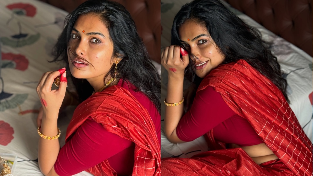 Divi : రెడ్ శారీలో బిగ్‌బాస్ బ్యూటీ.. రొమాంటిక్ లుక్స్‌తో చంపేస్తున్న దివి