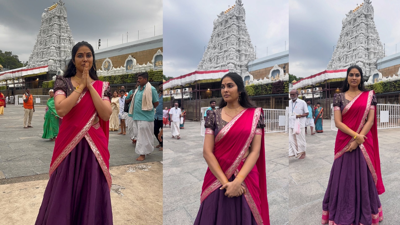 Divi : తిరుమ‌ల శ్రీవారిని ద‌ర్శించుకున్న‌ నటి దివి