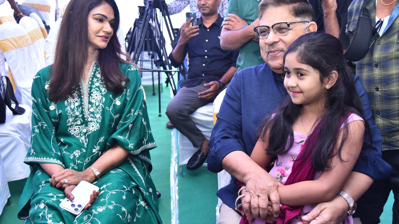 Allu Sneha Reddy Allu Aravind Appearance in Movie Opening Ceremony