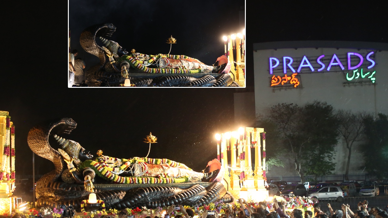 Anantha Padmanabha Swamy : హైదరాబాద్ లో అనంత పద్మనాభస్వామి.. ఆ సినిమాలో వాడిన విగ్రహం.. ఫొటోలు..