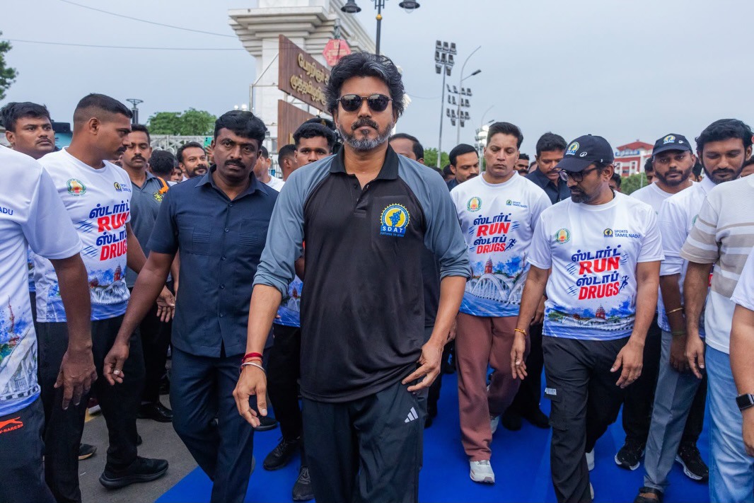 CM Vijay Running in Anti Drugs Movement