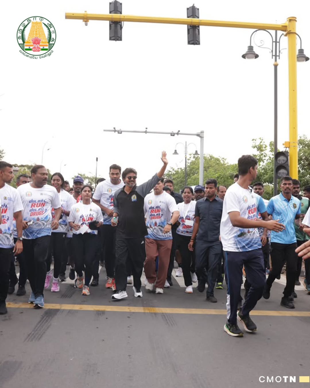 CM Vijay Running in Anti Drugs Movement