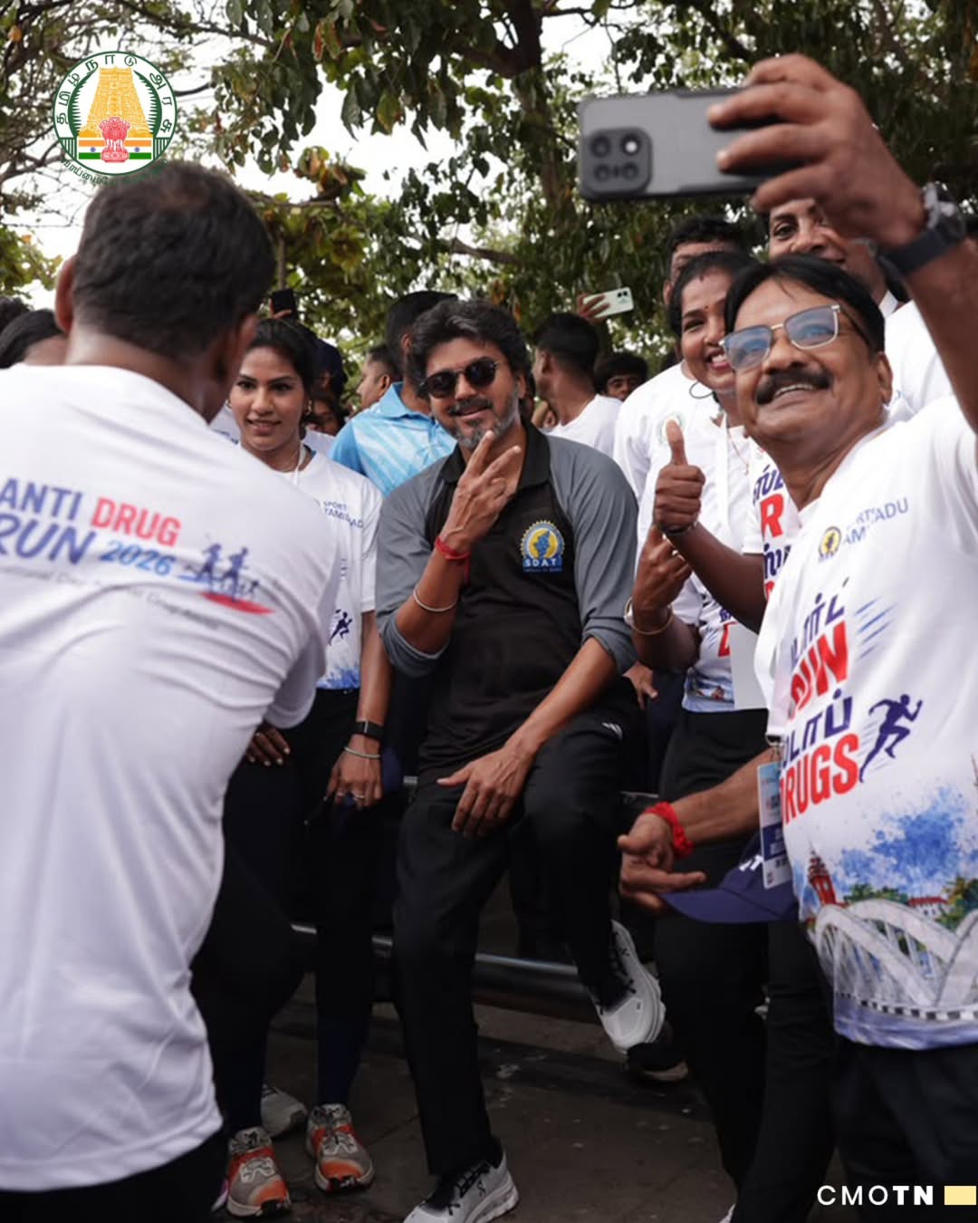 CM Vijay Running in Anti Drugs Movement