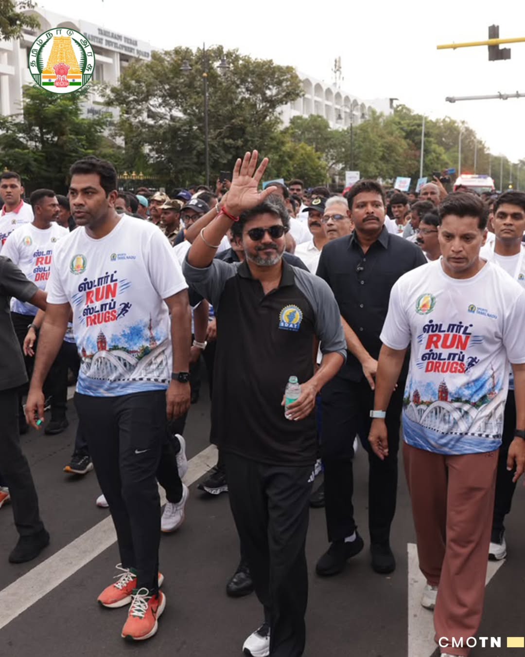 CM Vijay Running in Anti Drugs Movement