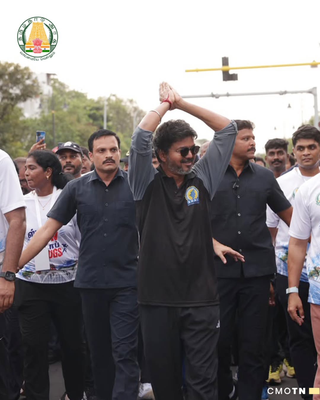 CM Vijay Running in Anti Drugs Movement