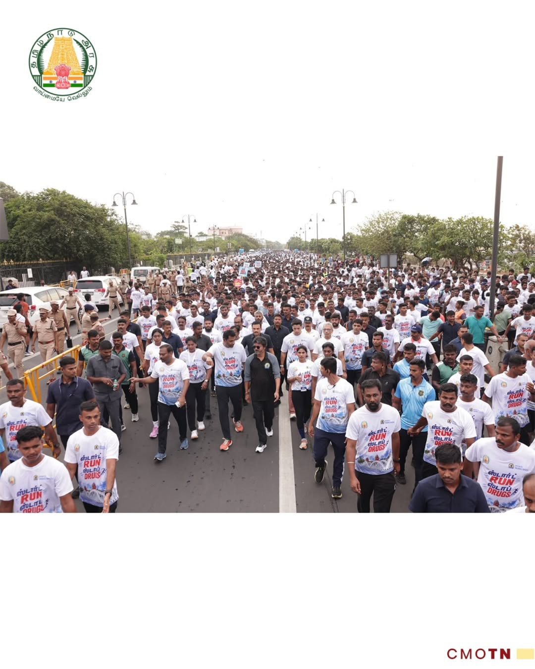 CM Vijay Running in Anti Drugs Movement