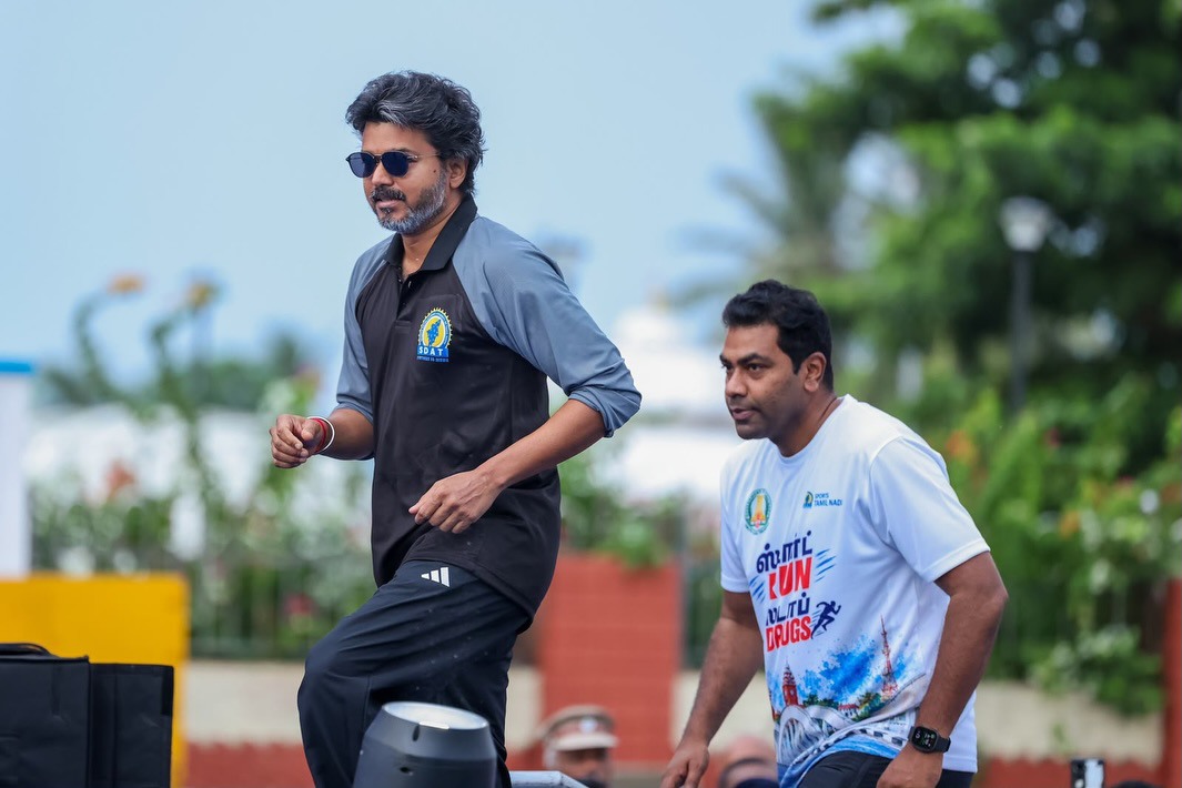 CM Vijay Running in Anti Drugs Movement
