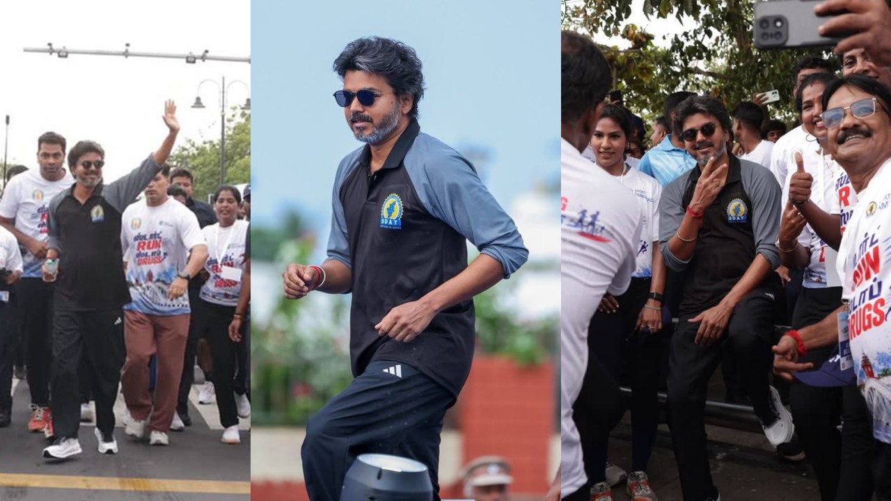 CM Vijay Running in Anti Drugs Movement