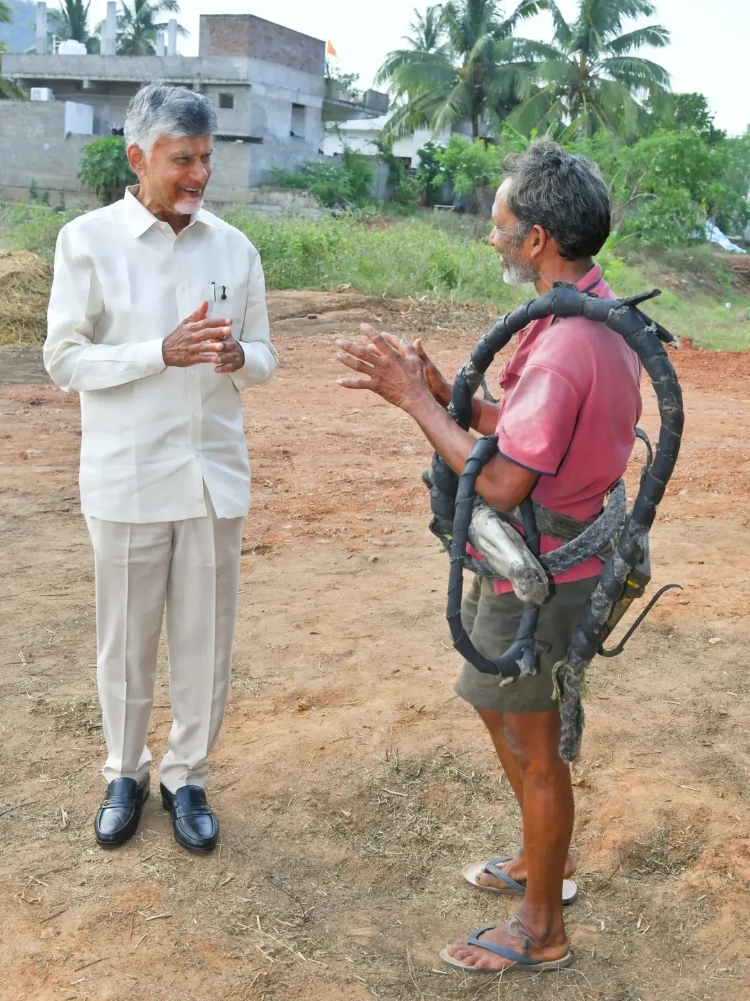 CM Chandrababu Naidu Drinks Palm Toddy