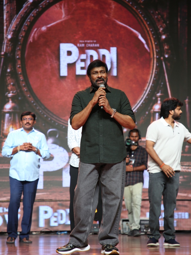 Chiranjeevi Ram Charan Mega Moments in Peddi Block Buster Event