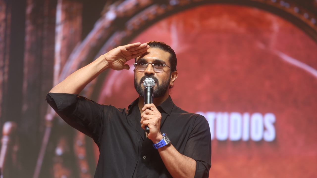 Chiranjeevi Ram Charan Mega Moments in Peddi Block Buster Event