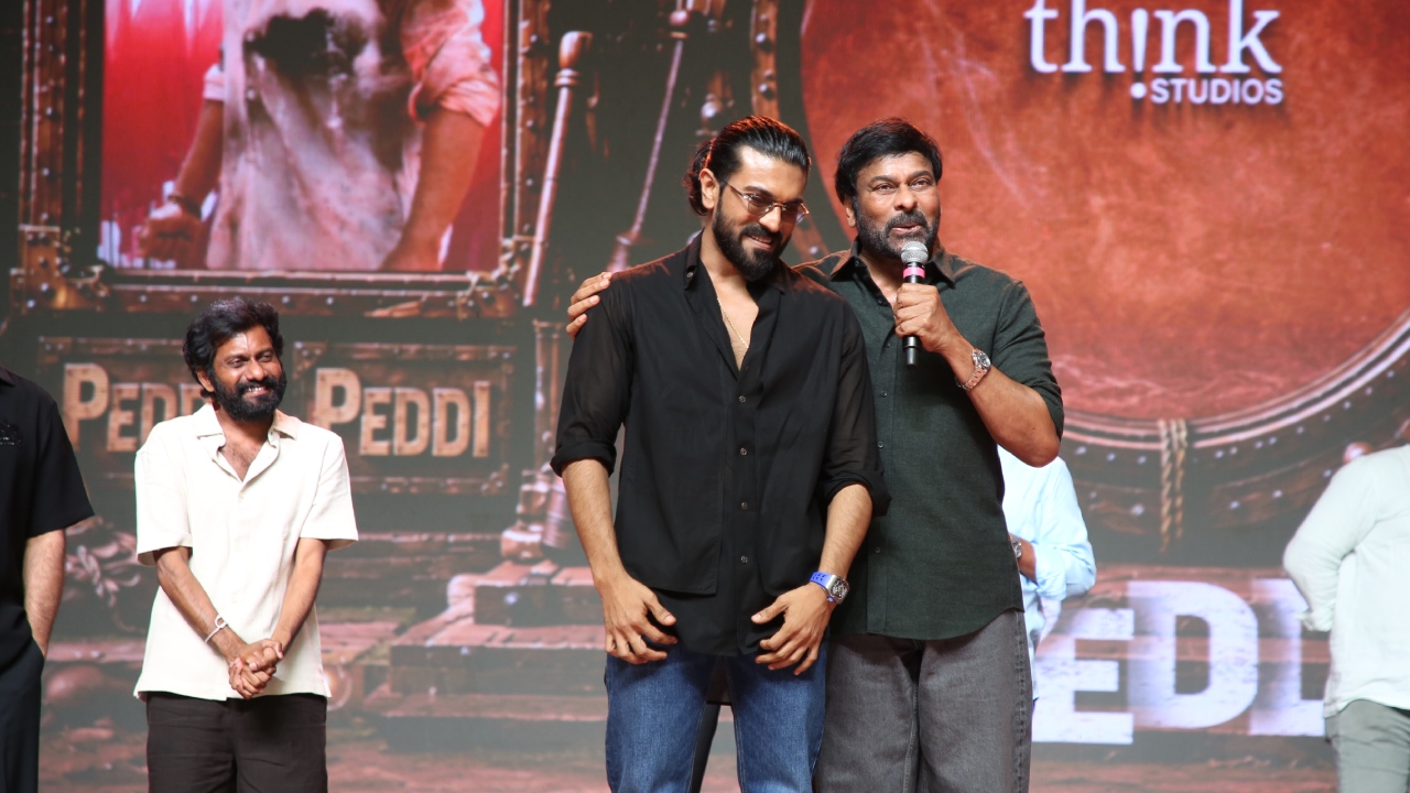 Chiranjeevi Ram Charan Mega Moments in Peddi Block Buster Event