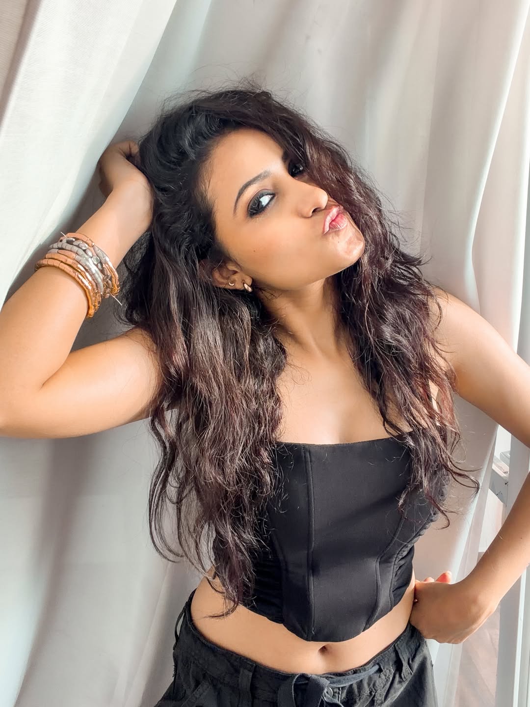 Deepika Pilli Sizzling Looks in Black Dress