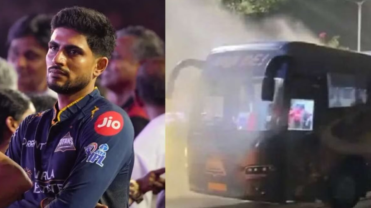 Gujarat Titans : ఐపీఎల్ ఫైన‌ల్ అనంత‌రం గుజ‌రాత్ టైటాన్స్ ఆట‌గాళ్ల‌కు తృటిలో త‌ప్పిన పెను ప్ర‌మాదం.. హోట‌ల్‌కు వెలుతుండ‌గా బ‌స్సులో మంట‌లు..