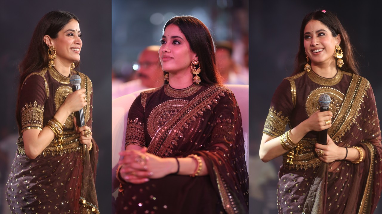Janhvi Kapoor : ‘పెద్ది’ ప్రీ రిలీజ్ ఈవెంట్.. చీరకట్టులో జాన్వీ కపూర్.. ఎంత అందంగా ఉందో.. ఫొటోలు..