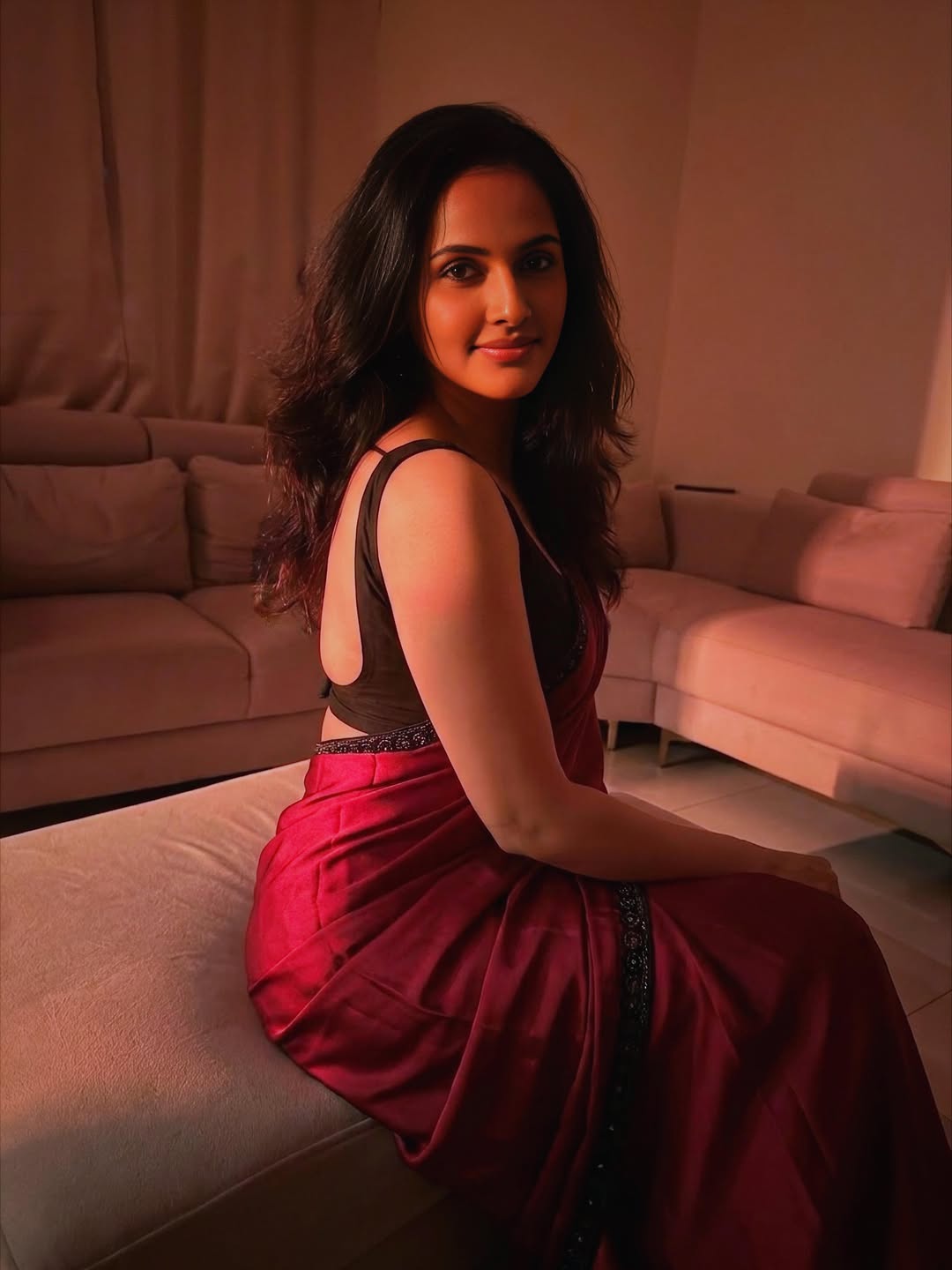 Jyoti Poorvaj Shines in Red Saree