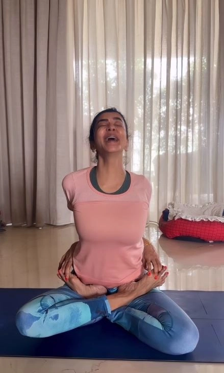 Manchu Lakshmi Shares Exercise Photos