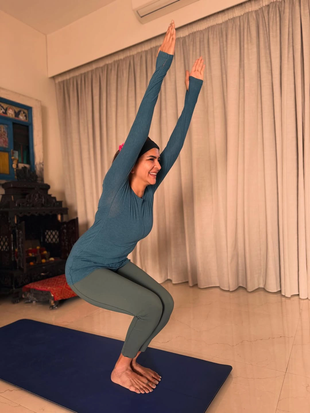 Manchu Lakshmi Shares Exercise Photos