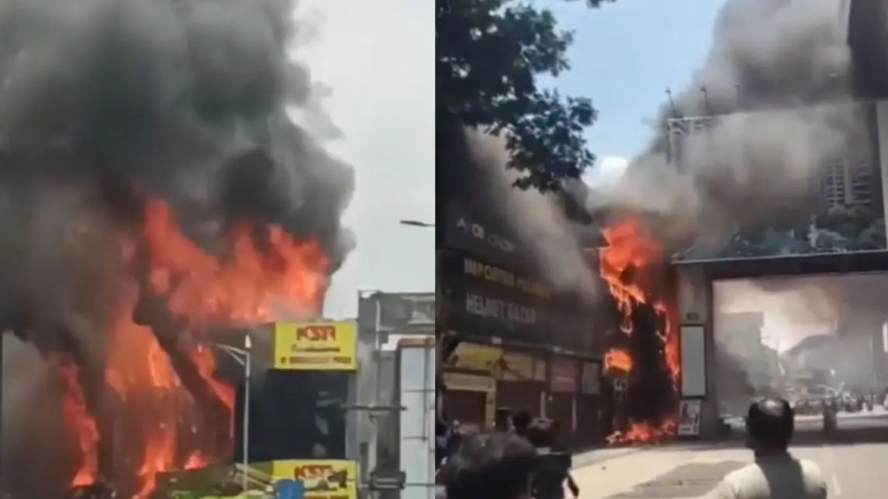 Massive Fire Breaks Out : అమీర్‌పేట్‌లో అగ్నిప్రమాదం.. భవనం అంతటా వేగంగా వ్యాపించిన మంటలు.. భారీగా ట్రాఫిక్ జామ్