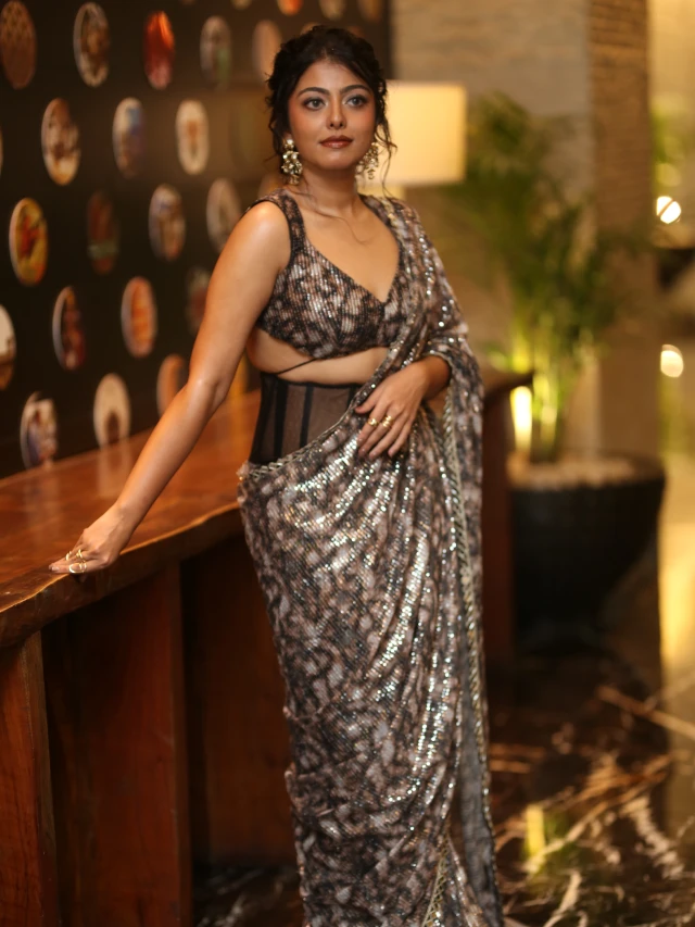 Merin Philip Mesmerizing Looks in Saree