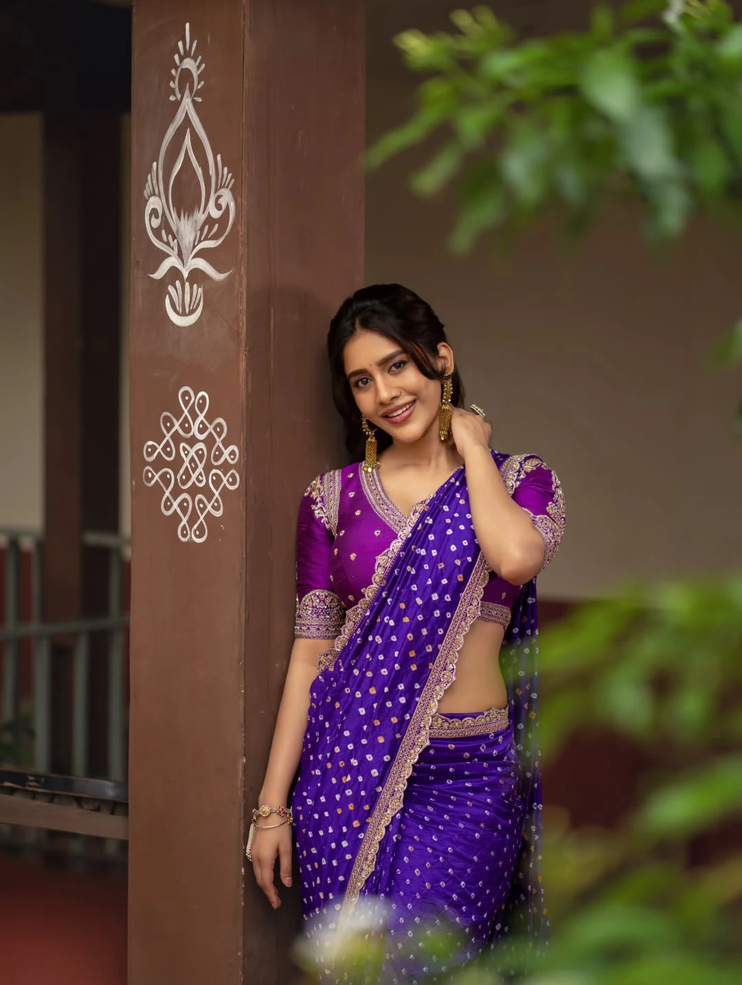 Nabha Natesh Showing Her Beauty in Saree