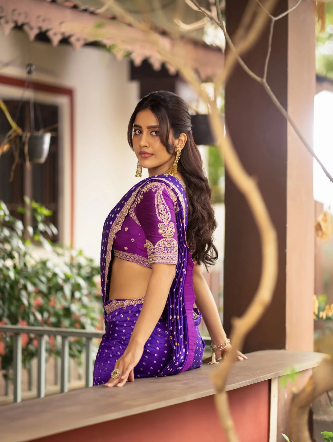 Nabha Natesh Showing Her Beauty in Saree