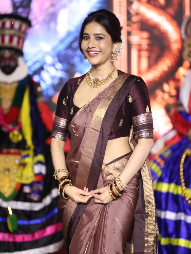 Nabha Natesh Traditional Looks in Naga Bandham Movie Event