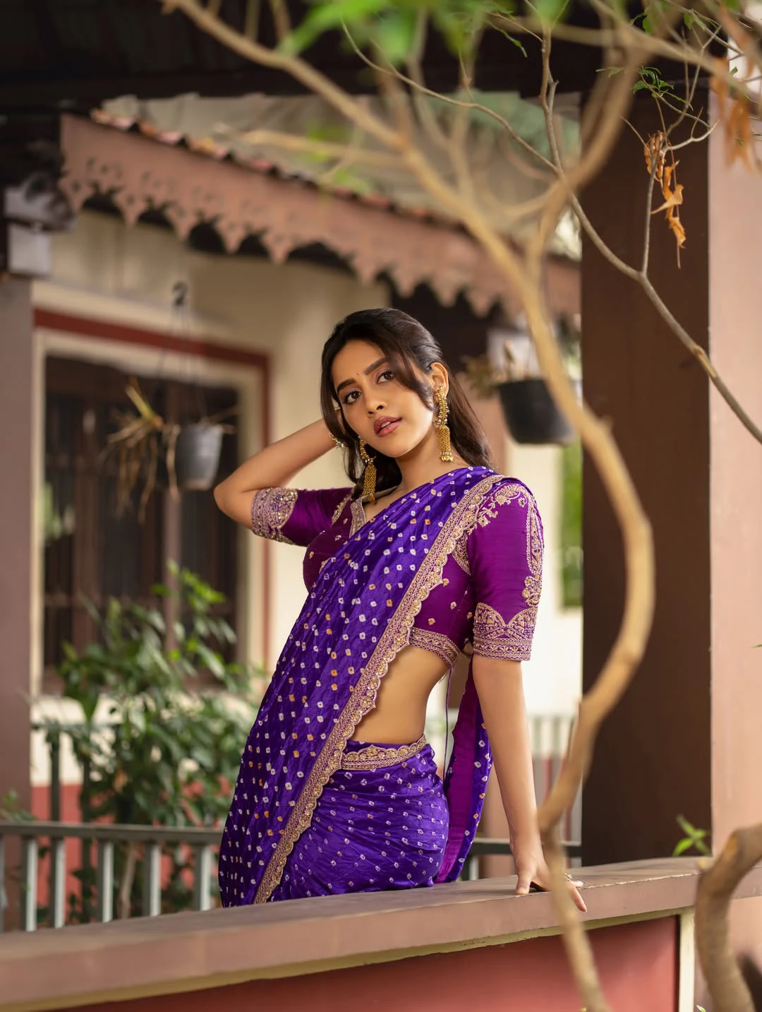 Nabha Natesh Showing Her Beauty in Saree