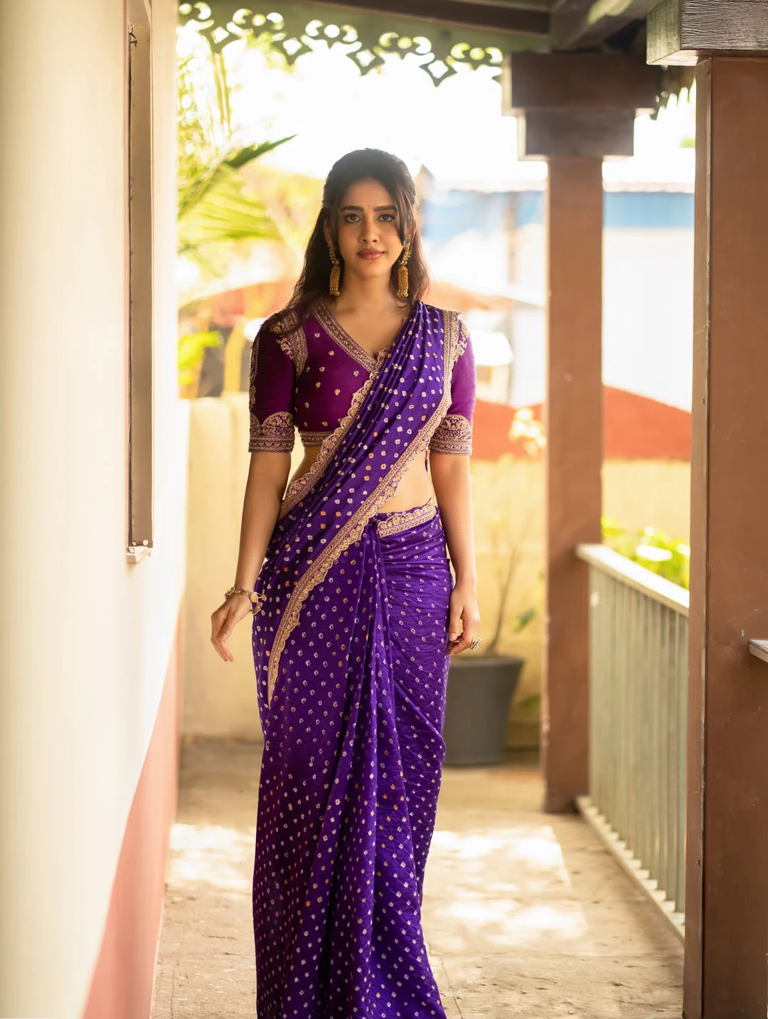 Nabha Natesh Showing Her Beauty in Saree