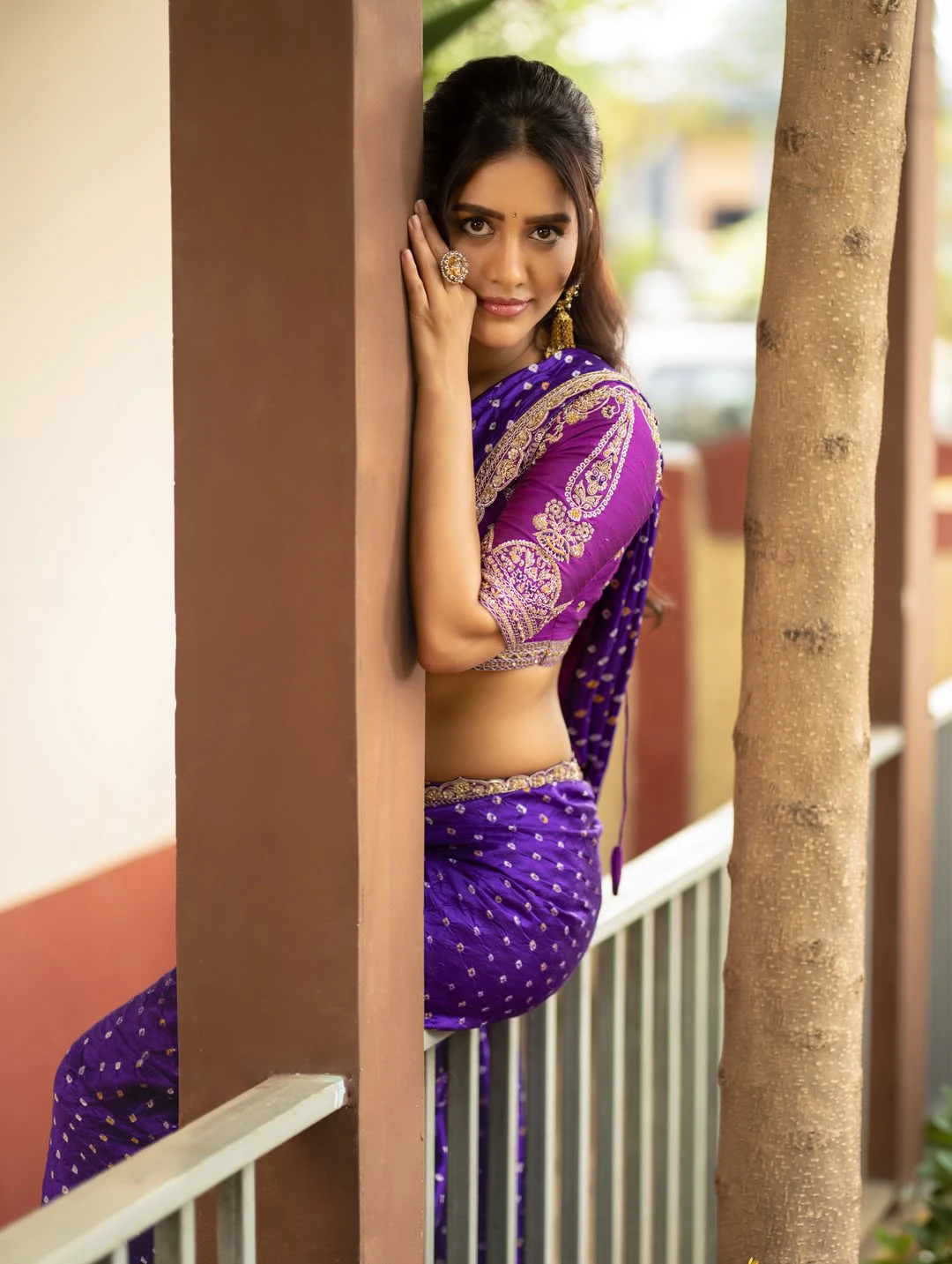 Nabha Natesh Showing Her Beauty in Saree