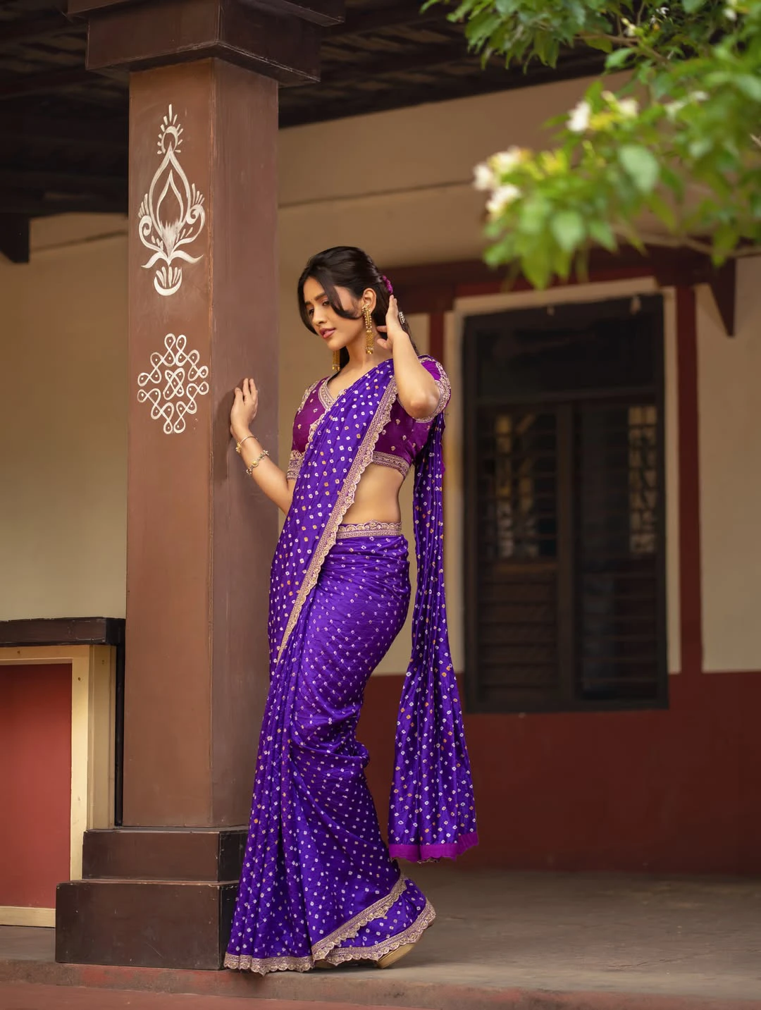 Nabha Natesh Showing Her Beauty in Saree