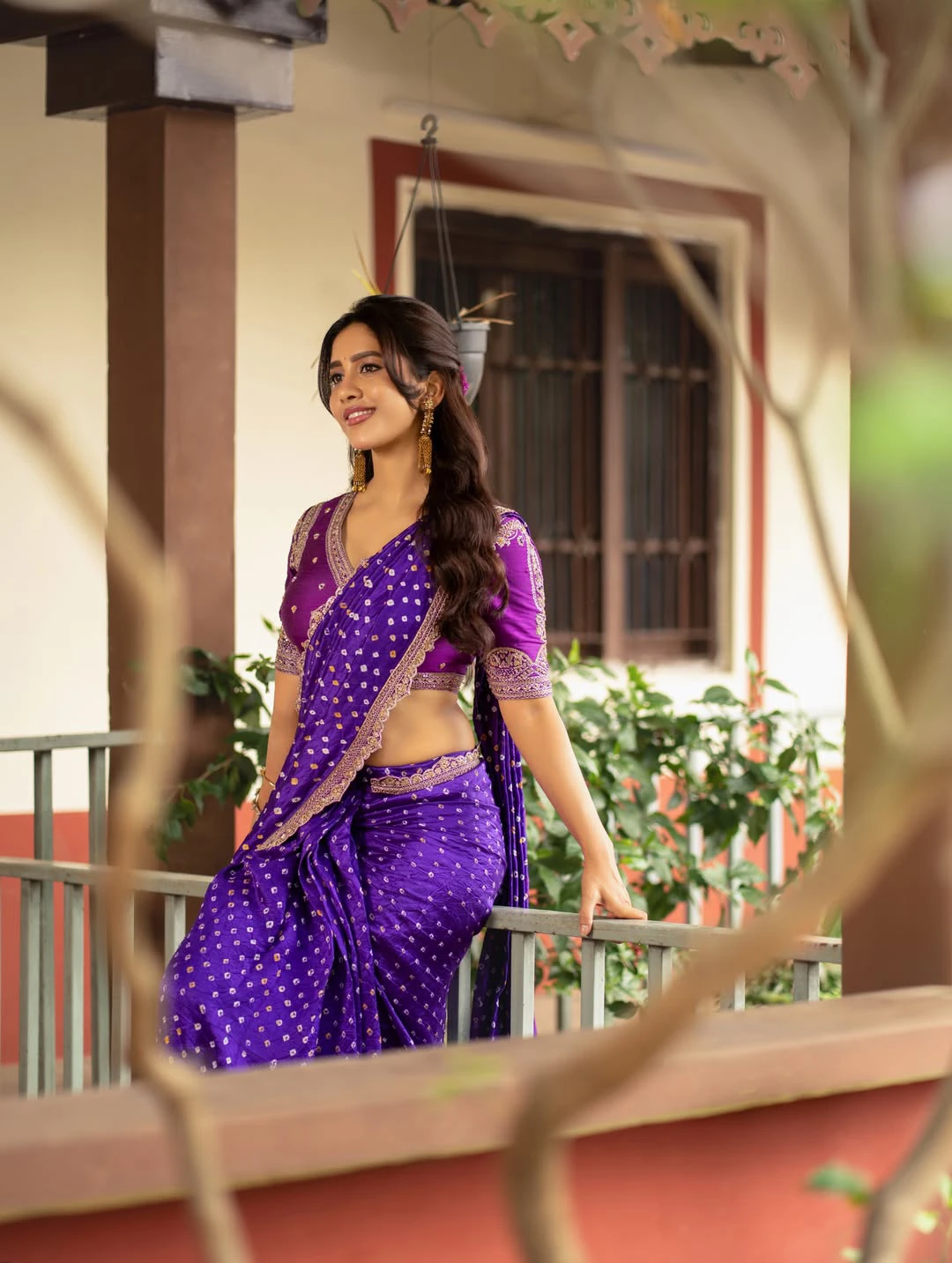 Nabha Natesh Showing Her Beauty in Saree
