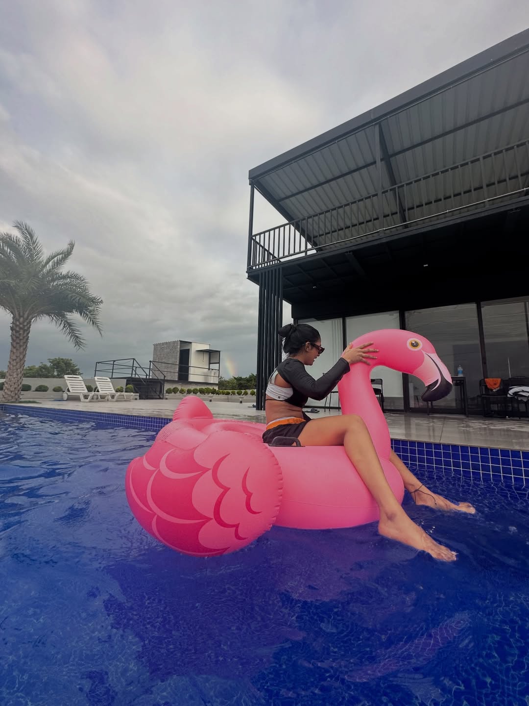 Nayani Pavani Enjoying in Swimming Pool