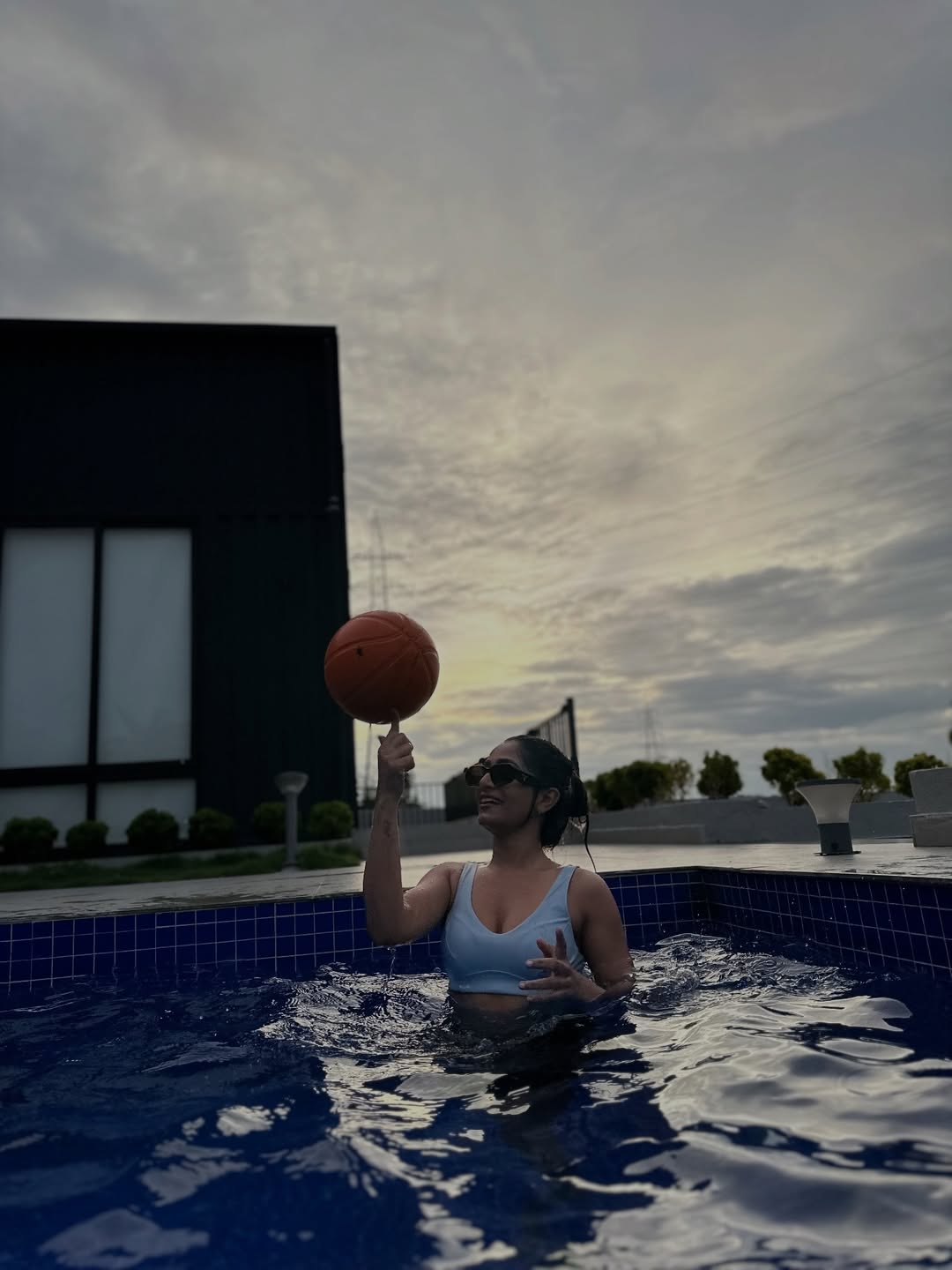 Nayani Pavani Enjoying in Swimming Pool